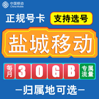 江苏盐城移动卡手机电话卡4G流量通话卡全国通用长期低月租无漫游