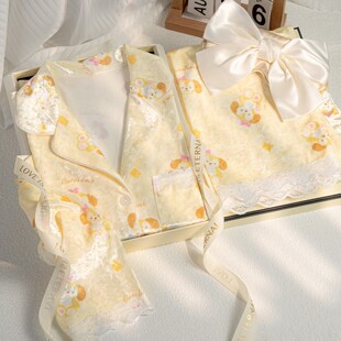 卡通可爱家居服送闺蜜礼盒装 2025新款 长袖 猫人金丝绒睡衣女秋冬季