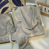 夏天家居服礼盒装 猫人高级感冰丝男士 薄款 2025新款 睡衣春秋款 夏季