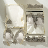 猫人性感吊带睡裙女真丝睡袍夏季 带胸垫冰丝薄款 五件套高级感礼盒