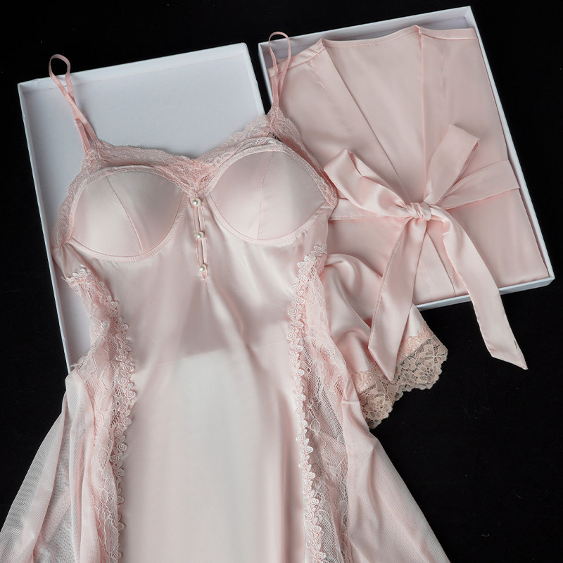 猫人冰丝睡衣女纯欲性感吊带睡裙夏季2025新款睡袍送闺蜜女友礼盒,女士内衣/男士内衣/家居服,睡裙,淘宝优惠券,粉丝福利购,淘宝优惠卷