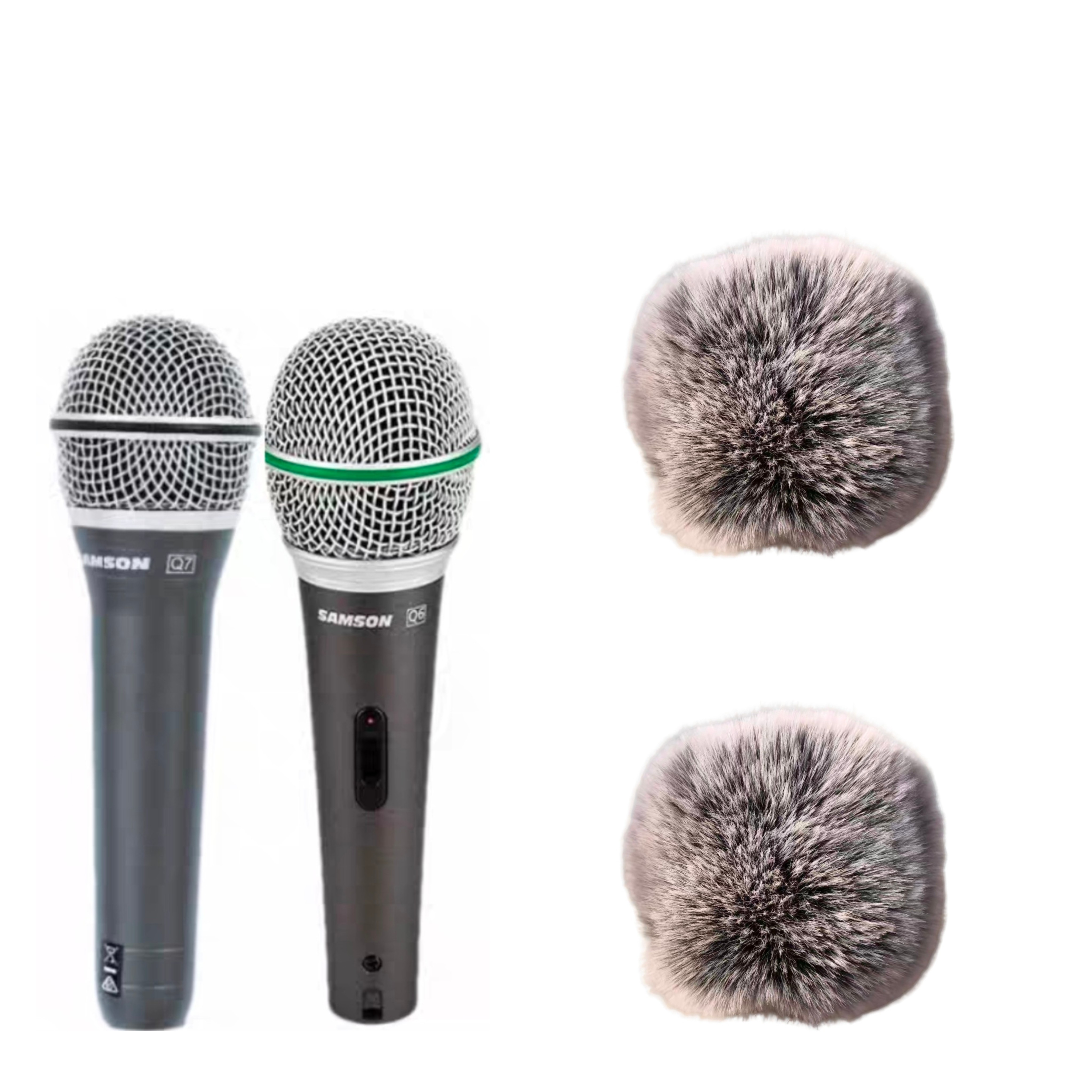 手持山逊Q6Q7麦克风降噪毛罩保护套挡风毛罩Q7X话筒毛套Q8X防风罩