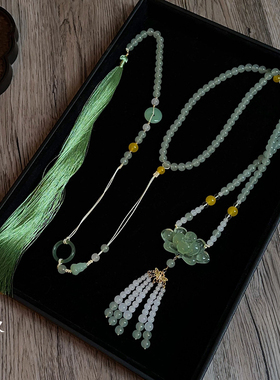 背云流苏长款古风璎珞爱莲说