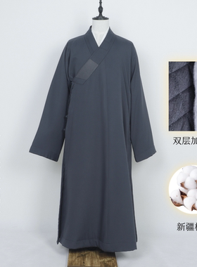秋冬季长褂僧服保暖醋酸丝棉大褂加棉短褂小褂和尚服僧袍师父僧衣