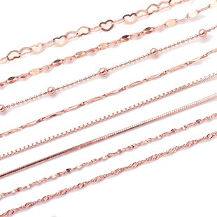 镀18k金色玫瑰金色纯银项链女925银链子彩银无吊坠锁骨链彩金色配