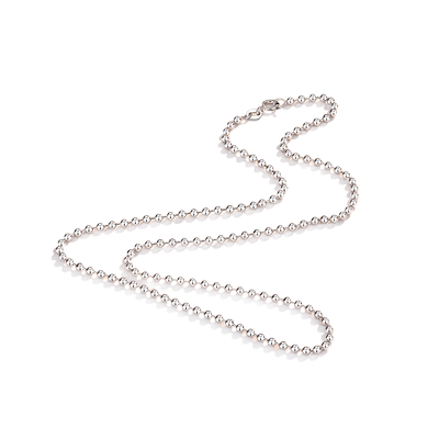 圆珠链925纯银项链男女通用银链