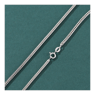 狐尾链粗款S925纯银项链男女百搭锁骨链无吊坠毛衣链银链百搭时尚