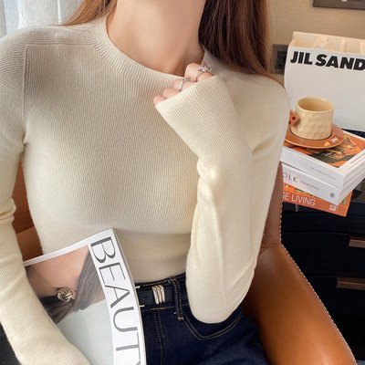 苏三三羊毛打底衫女无缝