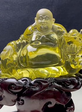天然水晶佛像招财风水摆件