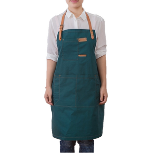 韩版时尚家用厨房清洁围裙花房面包店工作服成人男女定制LOGO印字