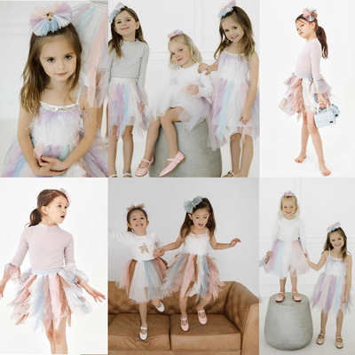 发家美国女童公主纱纱裙