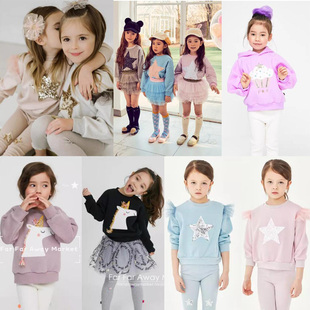 6折 现货 美国Petite Hailey 女童星星卫衣运动衫长裤+纱纱裙套装
