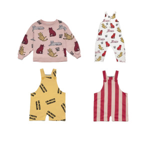 Petits Vandales 儿童豹子卫衣 4折 长裤 西班牙Les 背带裤 现货