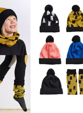 3折 现货 欧洲PAPU 秋冬多款儿童百搭针织毛球保暖帽子 护腿