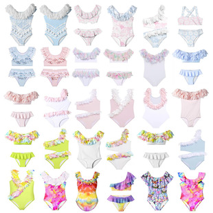 现货 纽约Stella 女童羽毛连体分体游泳衣比基尼 10岁 Cove 6折