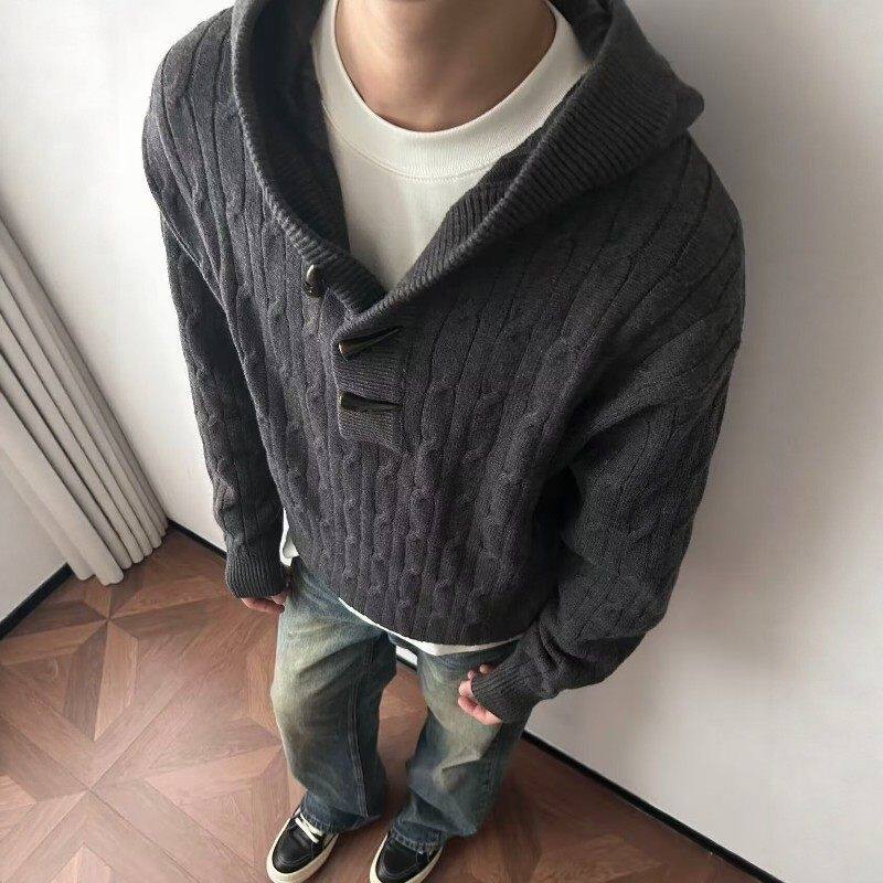 秋冬新款韩系慵懒风针织毛衣