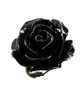 热销黑色花朵哥特戒指