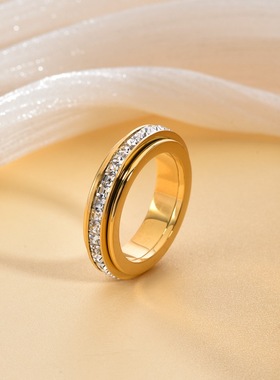 直播爆款旋转戒指双圈时来运转