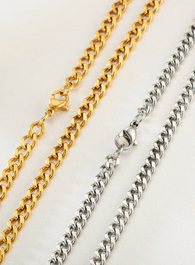 欧美嘻哈风不锈钢夸张项链