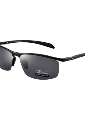 库克鲨鱼高清偏光骑行钓鱼墨镜男