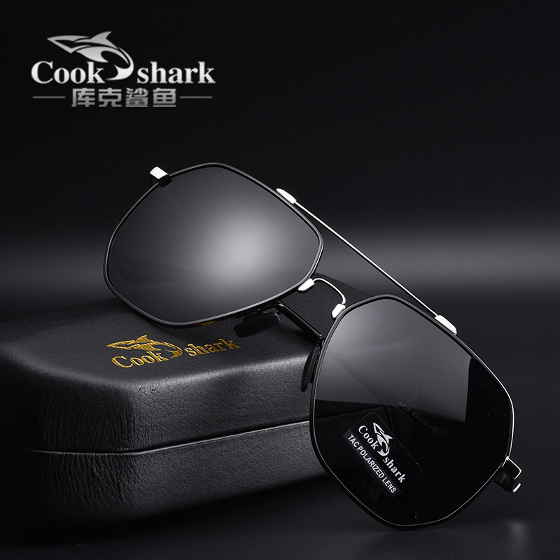 cookshark库克鲨鱼偏光墨镜太阳镜男女士司机镜变色开车眼镜男潮