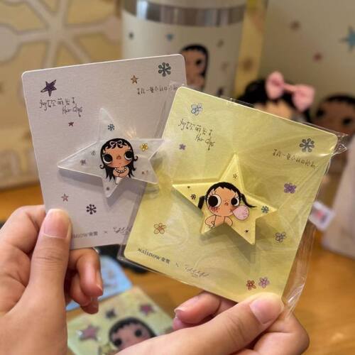 可爱yuyu联名五角星发夹卡通女孩侧边刘海夹少女百搭碎发夹子头饰