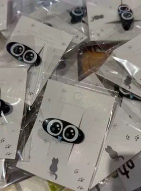 nah新款可爱大眼小黑发夹刘海夹侧边夹头饰卡通动物日系小众萌系