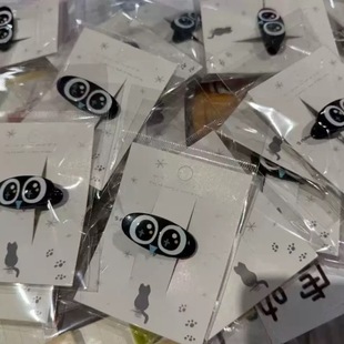 nah新款可爱大眼小黑发夹刘海夹侧边夹头饰卡通动物日系小众萌系
