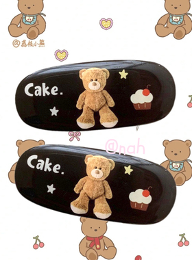 nah复古小熊蛋糕可爱少女发夹
