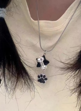 nah骨头星星五角星猫爪项链y2k
