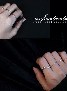 手作风百搭纤细银戒指推荐[UNK]