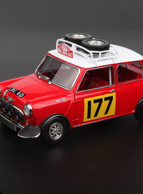 Tiny微影 1/18 迷你Mini Cooper #177 蒙特卡洛赛车合金汽车模型