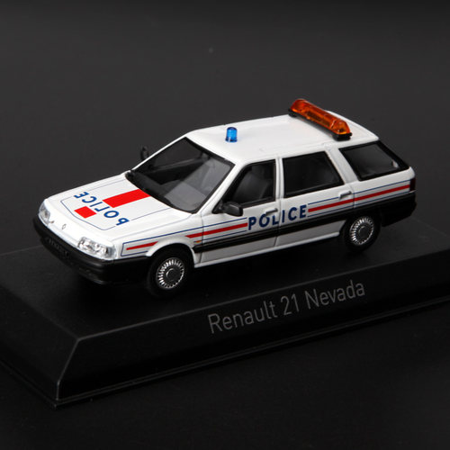 NOREV 1/43 雷诺Renault 21 Nevada 1989 POLICE 白色警车 合金