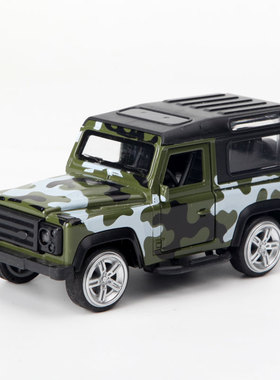原厂 1/32 迷彩军绿色吉普合金车模牧马人越野车玩具可开门回力车