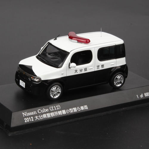 RAIS 1/43日产 Nissan Cube 2012大分县警察所辖署小型警车合金车