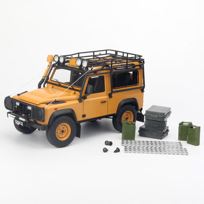 京商1/18路虎卫士90Land Rover Defender 90合金汽车模型泥黄色