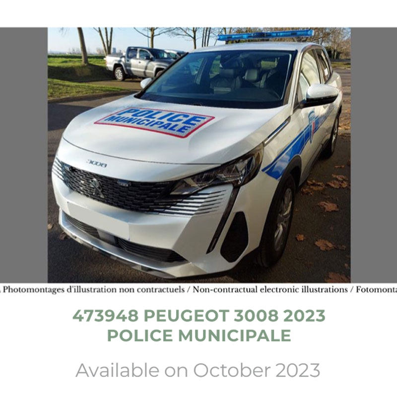norev 1/43 标志 peugeot 3008 2023police 警车 合金模型 白