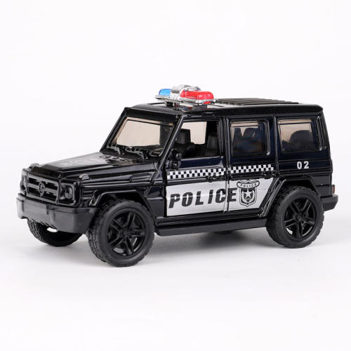 原厂1/36 奔驰G63奔警车黑色 合金模型 玩具小汽车模型 带回力