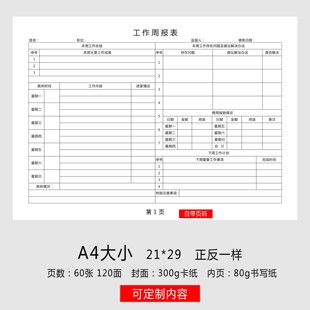员工工作周报表每日要事个人工作总结汇报员工工作记录业绩考核表