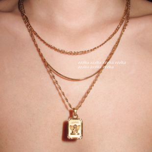 ZZZITA 危险丘比特·Fallen Angel～小众复古叠戴天使丘比特项链