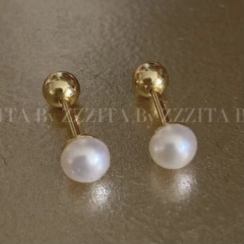 zzzita叠戴珍珠小金球