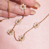 ZZZITA 油画少女·Girly Flower～百搭复古白色小雏菊锁骨链项链