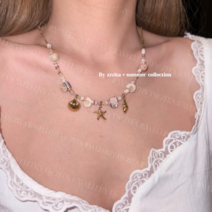 ZZZITA 椰风甜心·Minty Sweetie～夏日海洋风贝壳海星吊坠项链