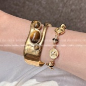 ZZZITA 野性都市·City Wildness～不规则宽面金色手镯古币手链