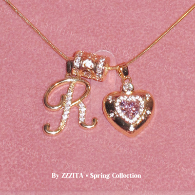 ZZZITA 绯闻女孩·gossip girl～定制英文字母爱心项链百搭锁骨链