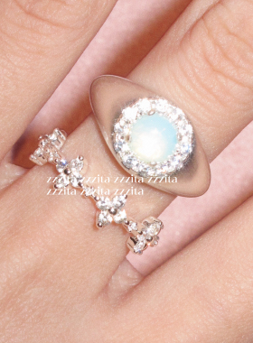 ZZZITA 布蕾奶芙· Creamy Cake～百搭银色拉丝哑光四芒星戒指