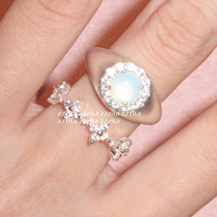 Cake～百搭银色拉丝哑光四芒星戒指 Creamy ZZZITA 布蕾奶芙·