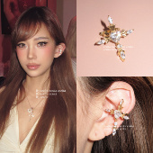 ZZZITA 复古少女·vintage hottie～无耳洞闪钻十字架耳夹耳骨夹