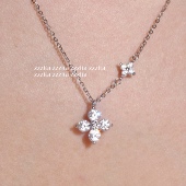 ZZZITA 千金秘语·Princess Whisper～925银百搭高级闪钻花朵项链