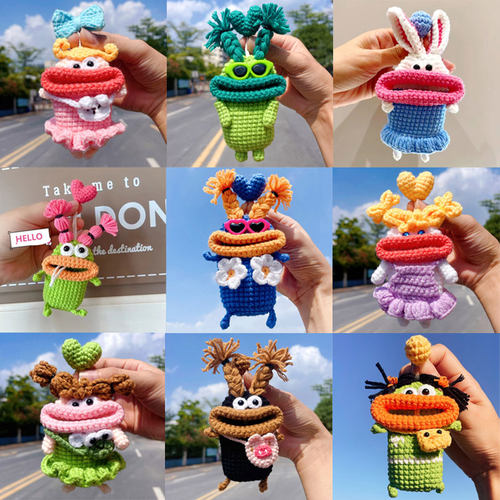 汽车香肠嘴钥匙套可爱丑萌